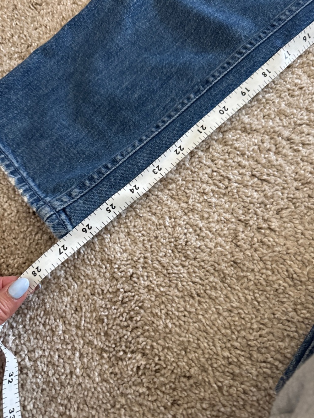 MOTHER High-waisted Rider Ankle Women's Straight-Leg Jeans in Blue Denim - Picture 3 of 5